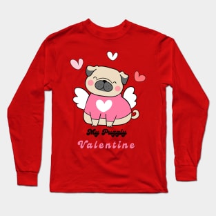 Funny Pug Valentine Long Sleeve T-Shirt